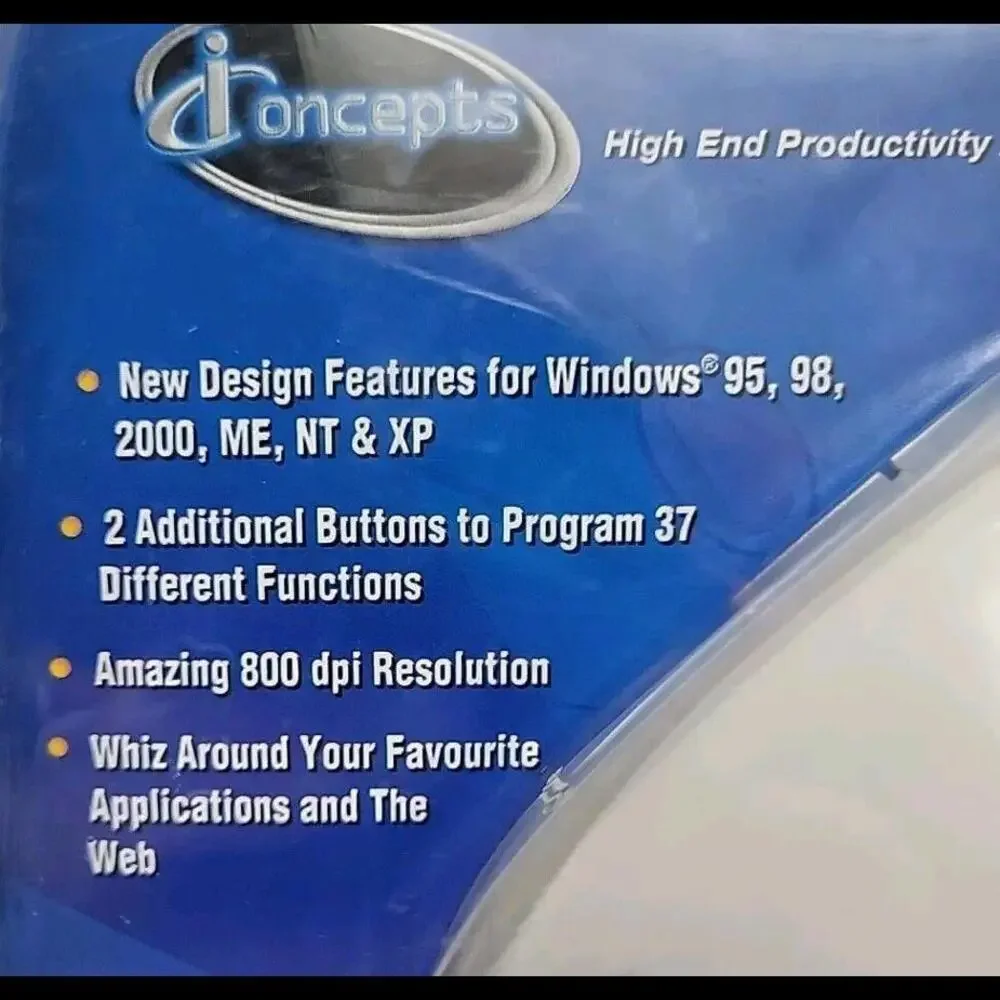iConcepts: 4D, Five Button, Wheel Scroll Mouse (PS/2 Windows 95/98/2000/ME/NT/XP